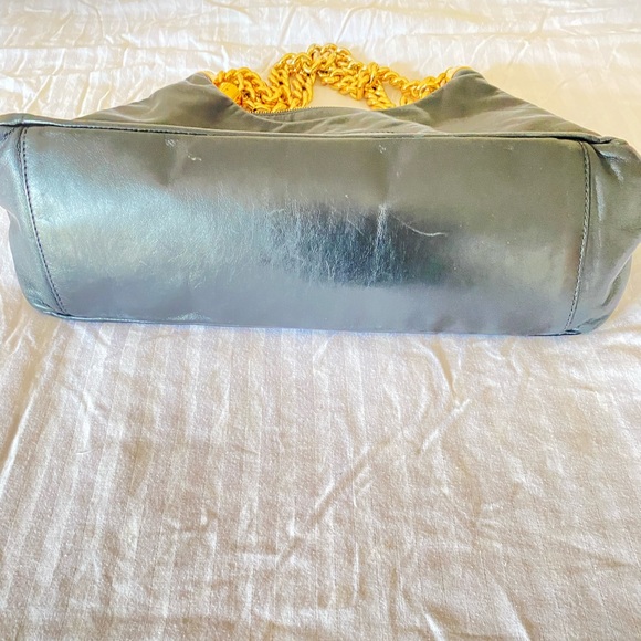 Chanel 2009 CC Logo Thick Chain Black Calfskin Hobo Shoulder - Picture 3 of 12